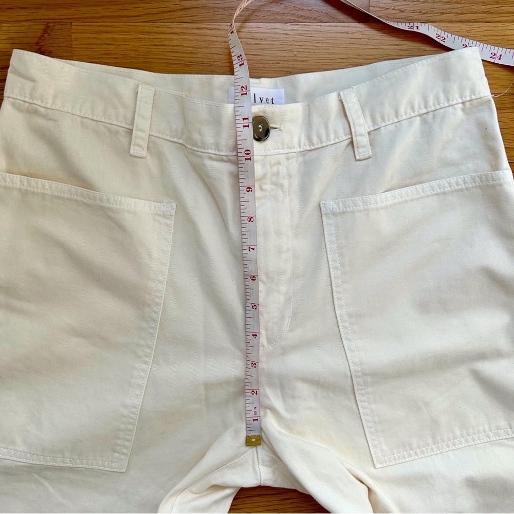 Velvet By Graham & Spencer Brylie Ivory Cotton Twill Pants - Picture 11 of 16